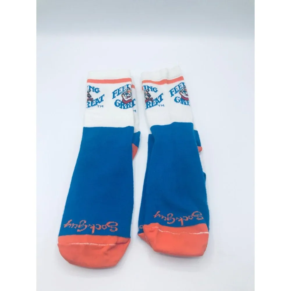 Vintage NWOT Kellogg’s Tony the Tiger Feeling Grrreat kids socks 2 pair